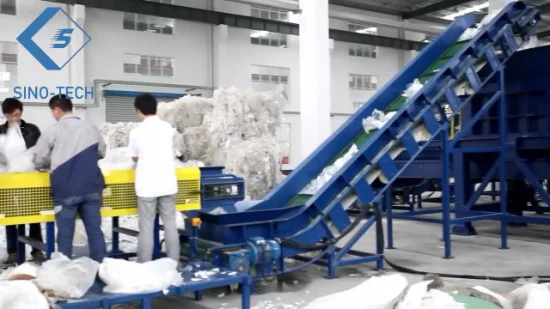 Jiangsu, China verliert Material, Folienbeutel, Kunststoffrecycling, langsam laufende Reibscheibenmaschinen
